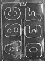 Letters A-B-C-D-E-F Chocolate Mold - LPL004