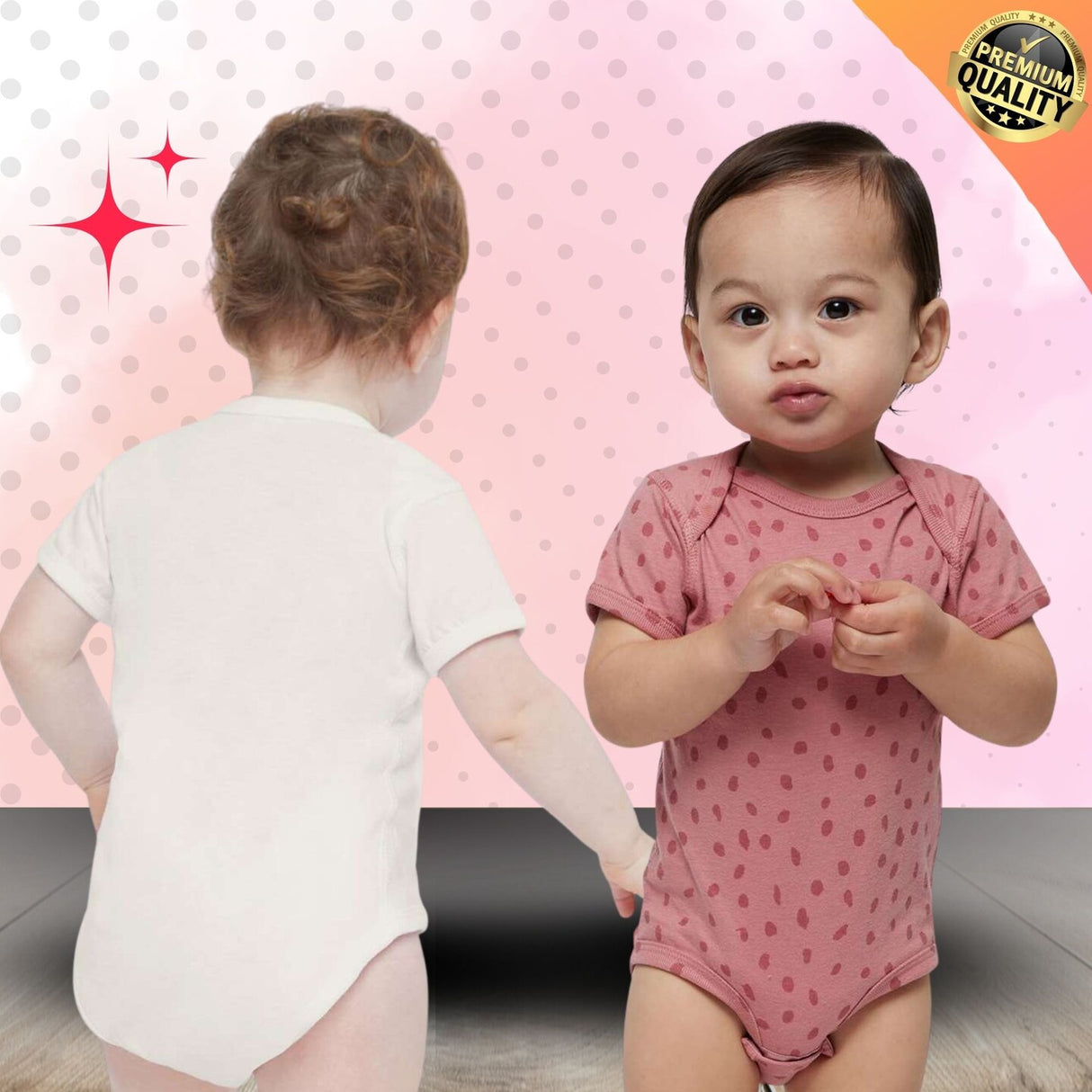 RADYAN® Infant Fine Jersey Bodysuit Soft Cotton Baby One-Piece with Snap Closure