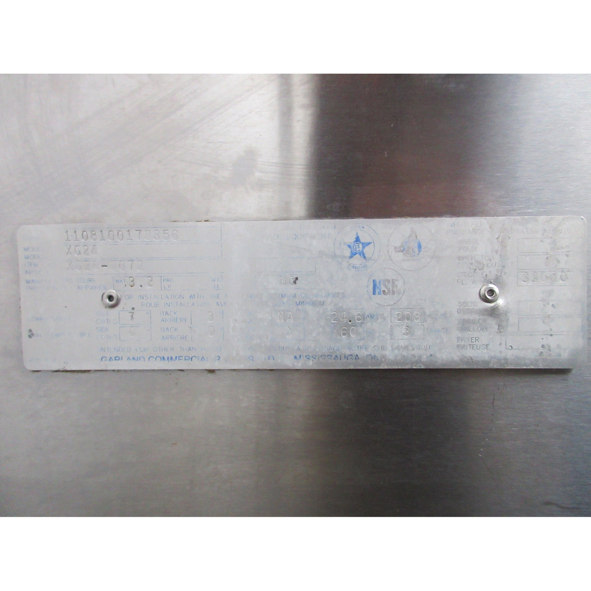 Garland XG24 Clamshell Griddle Two-Sided, Gas, Used Excellent Condition