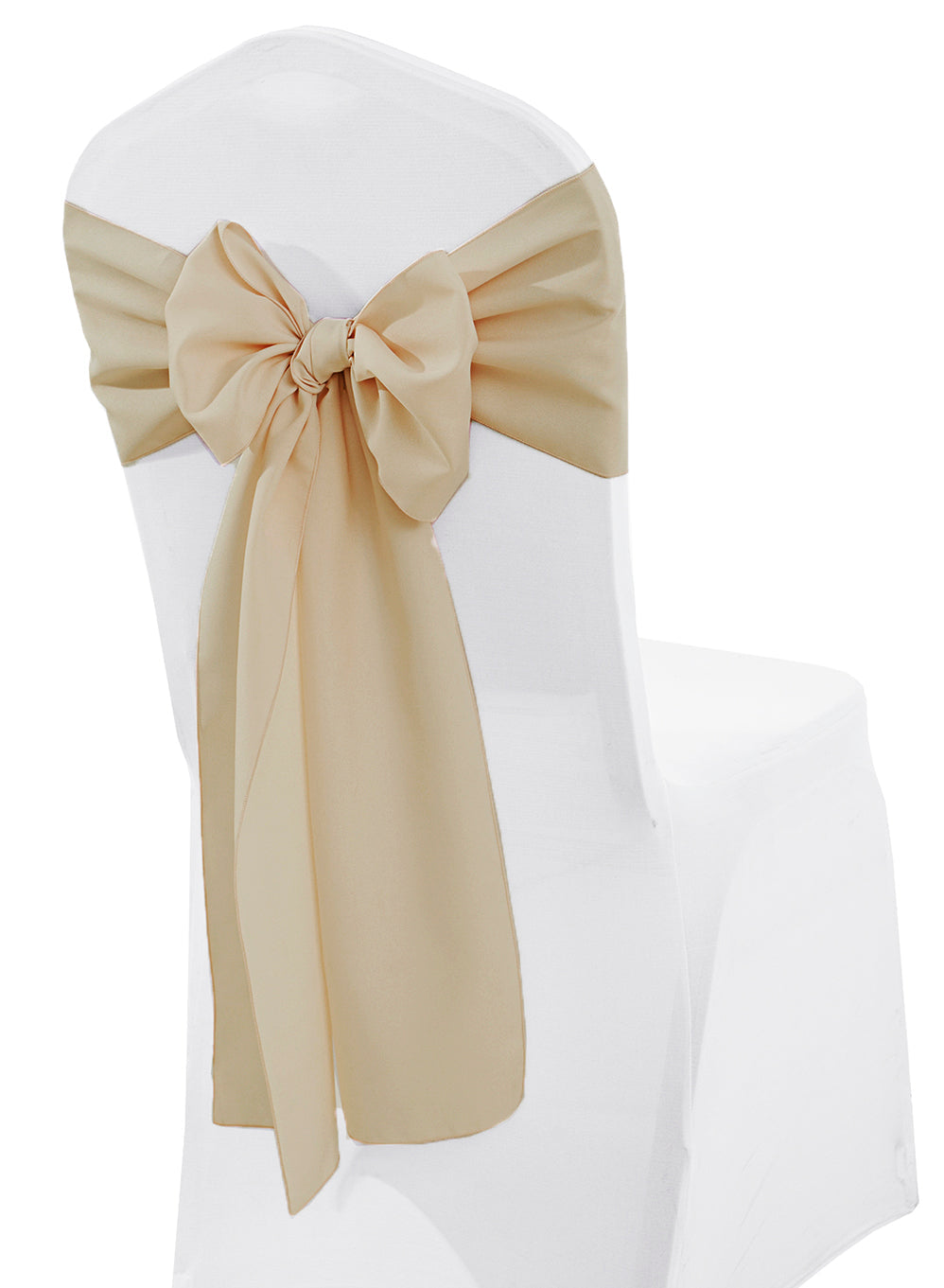 Polyester Chair Sash Sample 8x108 Champagne