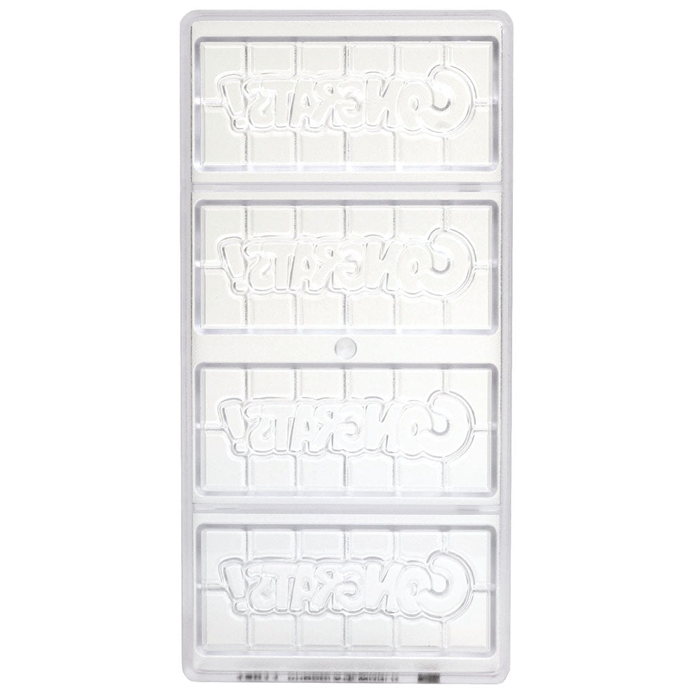 Chocolate World Clear Polycarbonate Chocolate Mold, Congrats