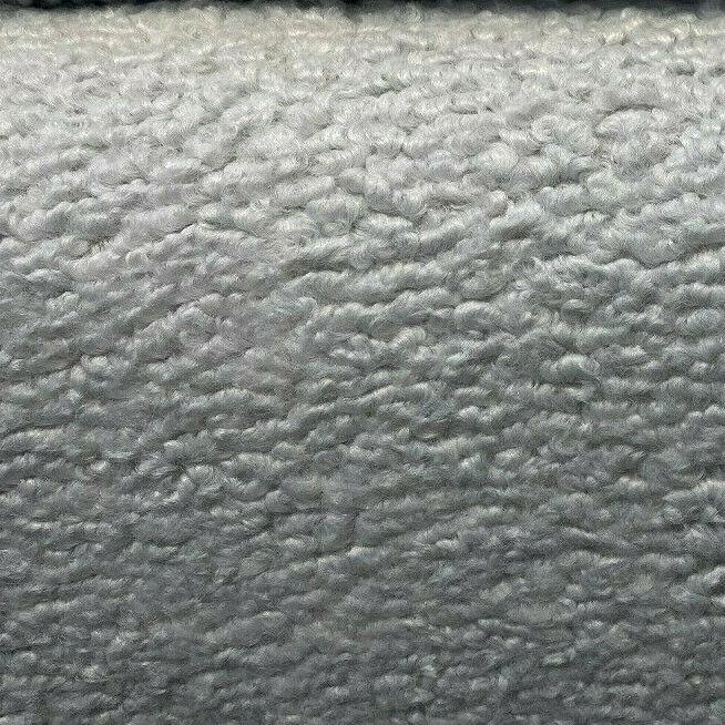 Italian Faux Sheepskin Boucle Upholstery Fabric - Silver, 60" Width (1 Yard)