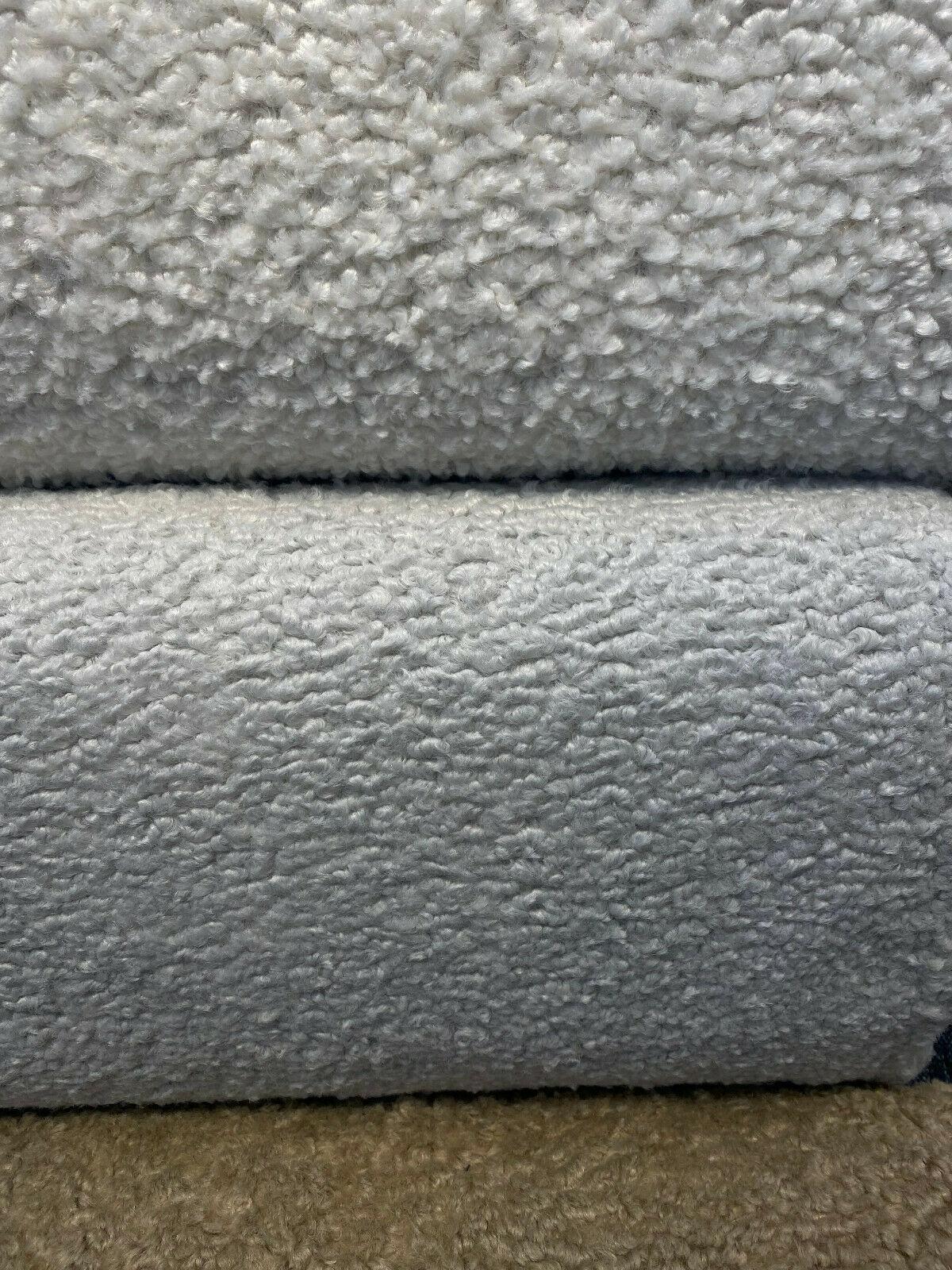 Italian Faux Sheepskin Boucle Upholstery Fabric - Silver, 60" Width (1 Yard)