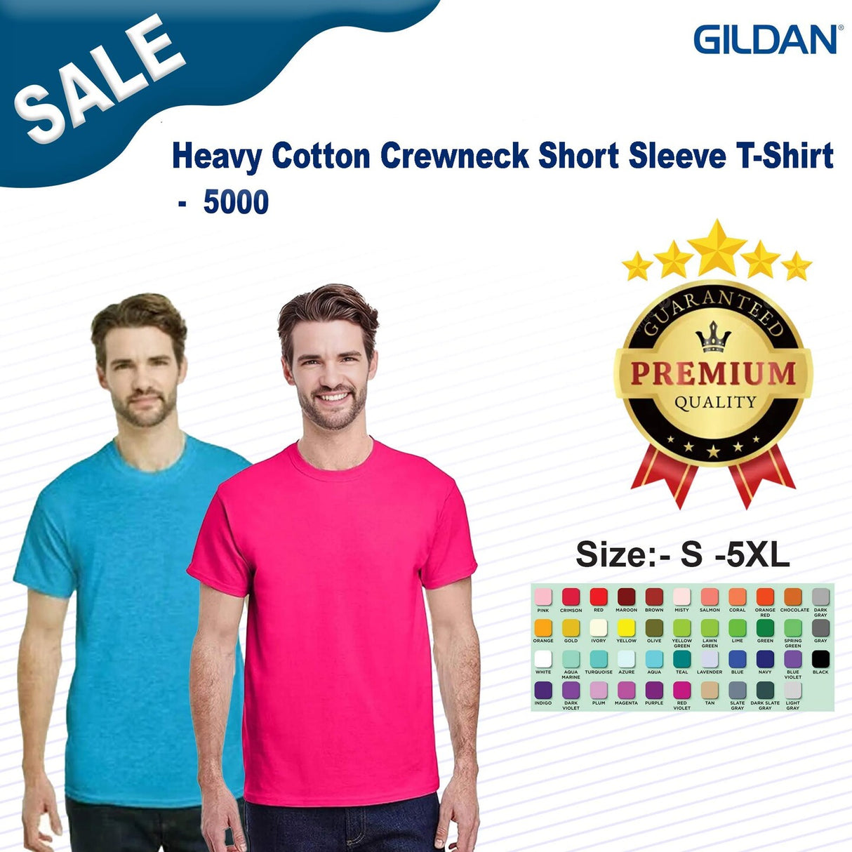 Gildan® Heavy Cotton Crewneck Short Sleeve T-Shirt