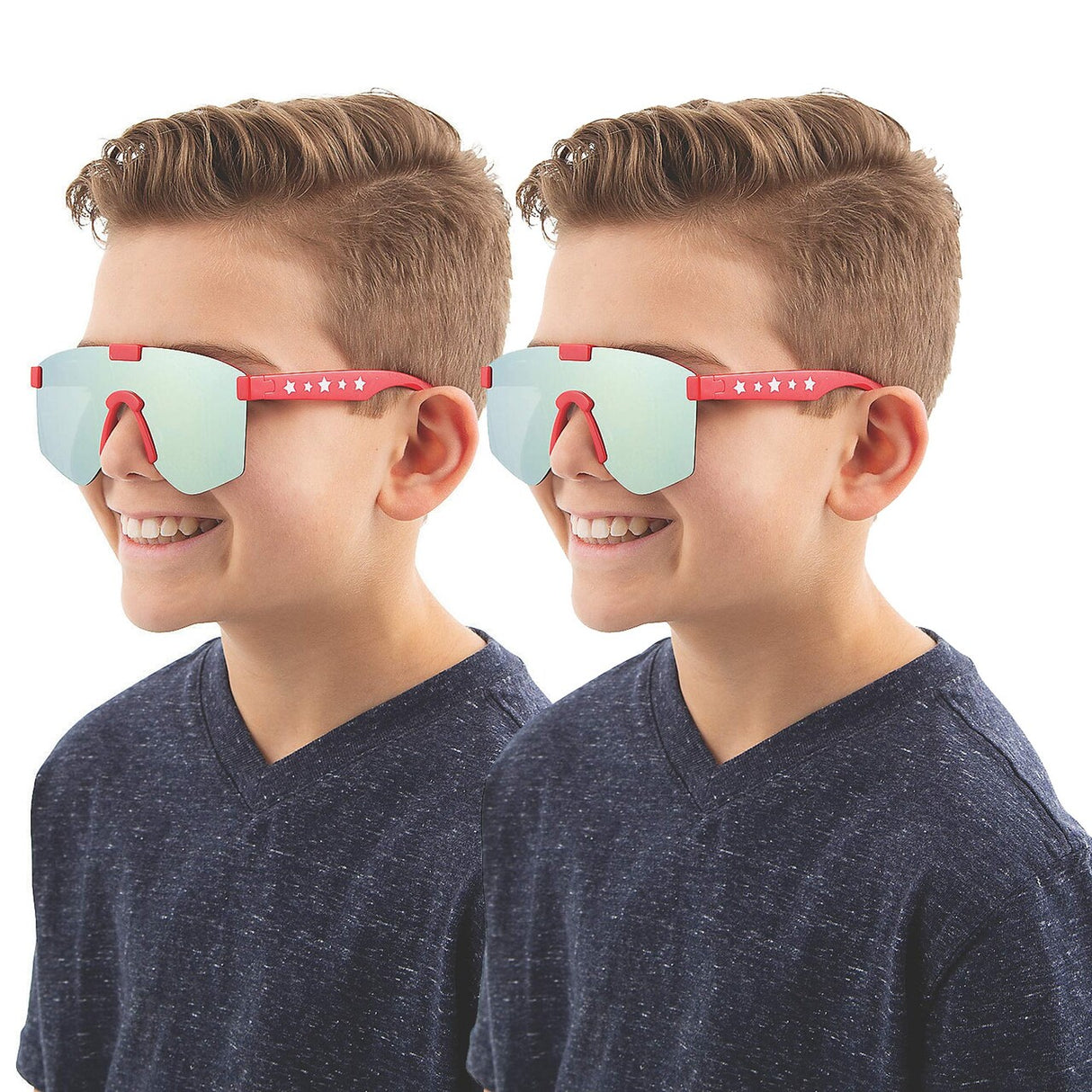 Kids Patriotic Retro Shield Sunglasses - 6 Pc.