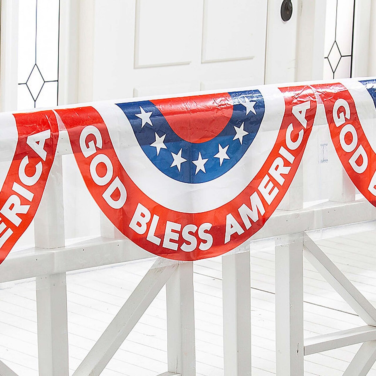 24 ft. x 12" Religious Patriotic God Bless America Plastic Bunting