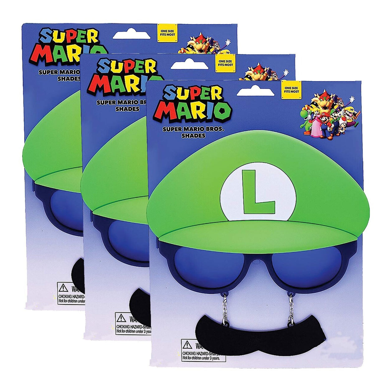 Adults Super Mario Bros.™ Luigi Glasses – 1 Pair