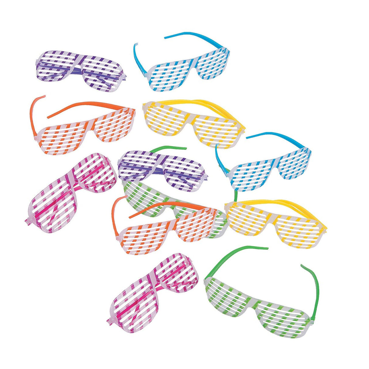 Kids Bright Color Glow-in-the-Dark Shutter Glasses - 12 Pc.