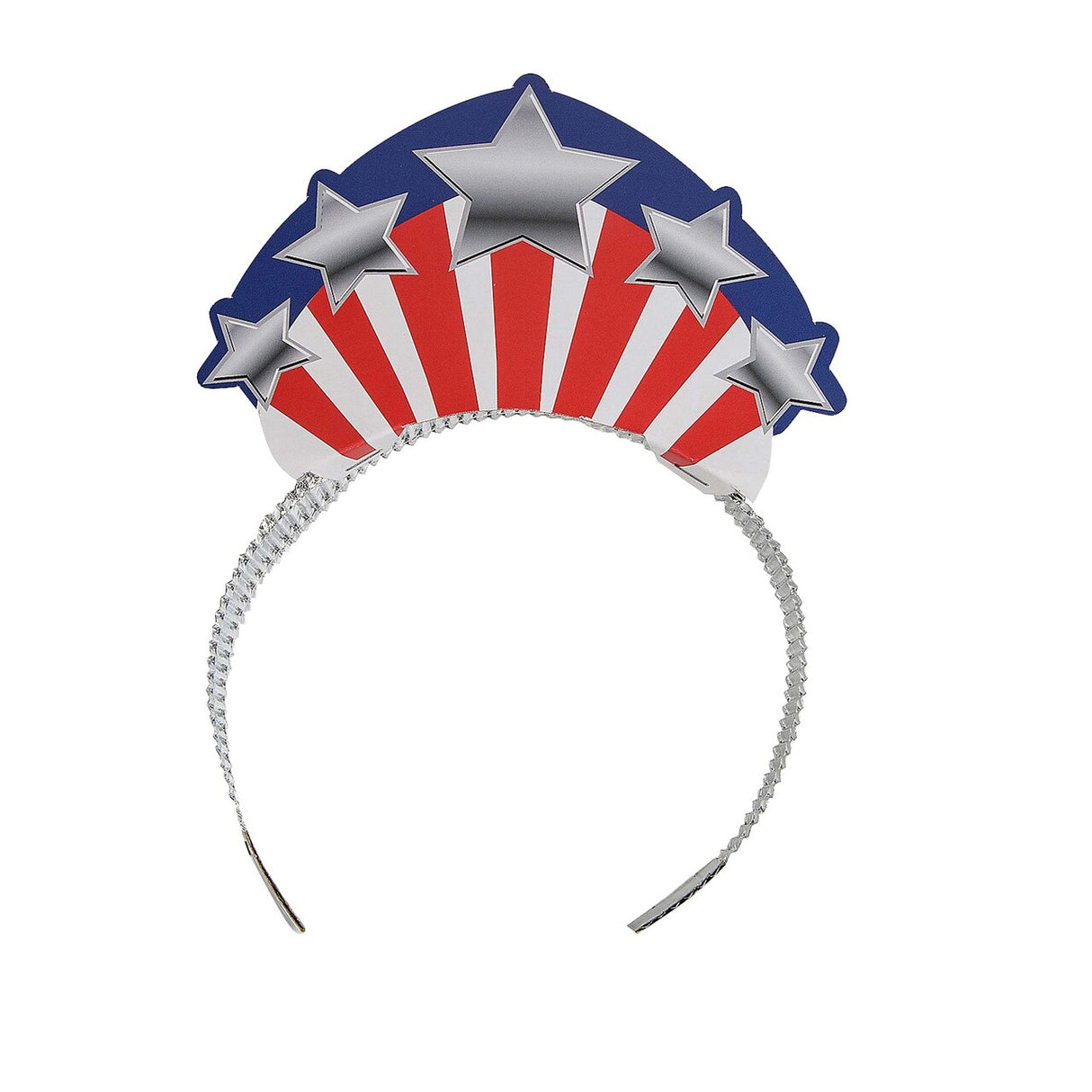 5 3/4" x 4" Kids Patriotic Lady Liberty Crown Cardstock Tiaras 12 Pc.