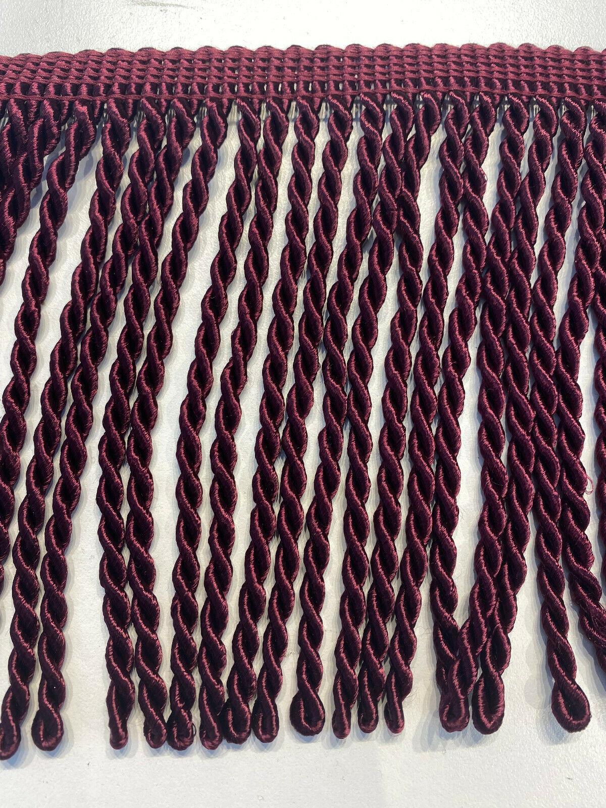 Wine Bullion Fringe Trim - Wine, 6" Width (1 Yard)