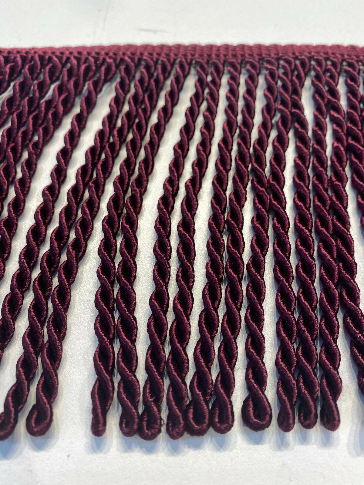 Wine Bullion Fringe Trim - Wine, 6" Width (1 Yard)
