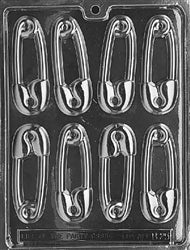 Safety Pins Chocolate Mold - LPB025