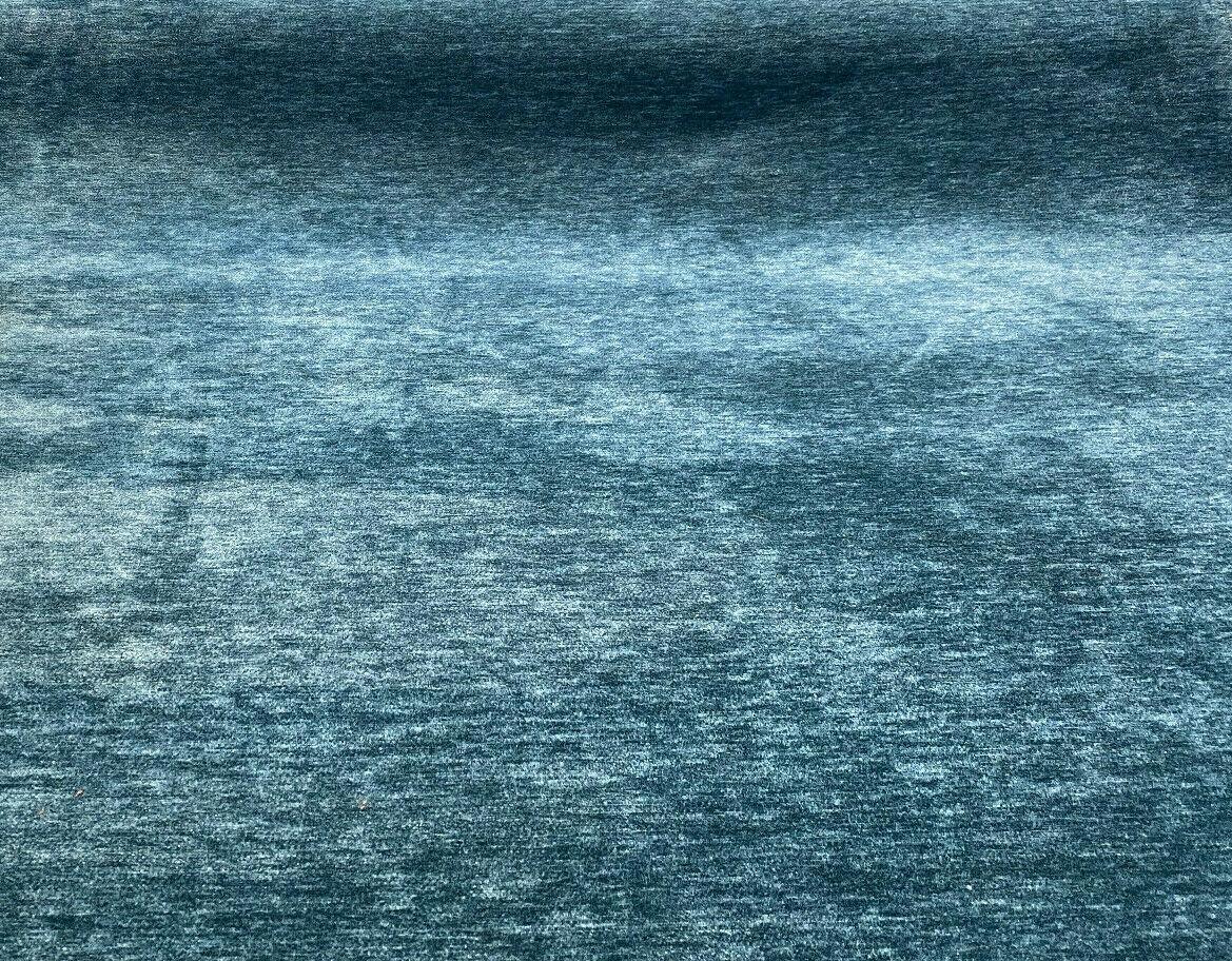Lush Upholstery Soft Chenille Fabric - Turquoise Teal, 55" Width, Railroaded (1 Yard)
