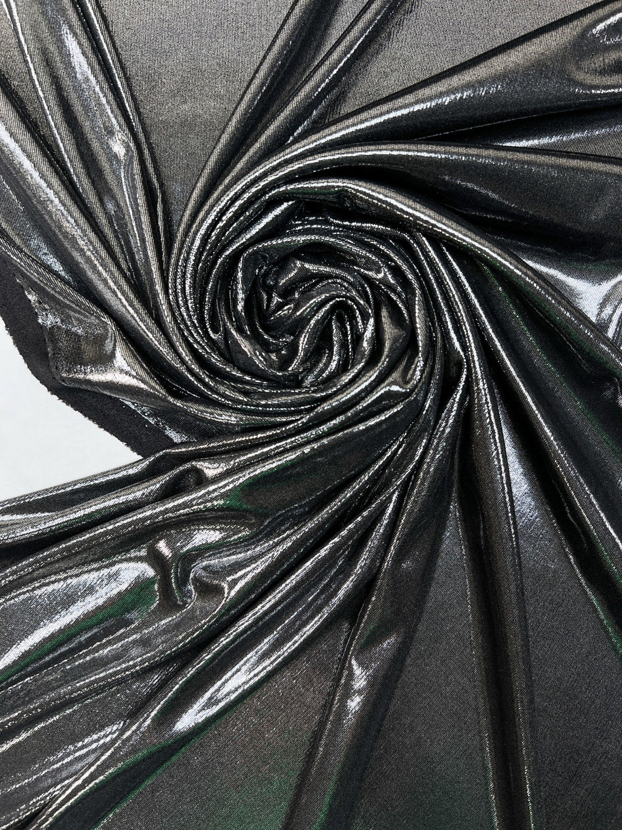 Silver Black Knitted Fabric