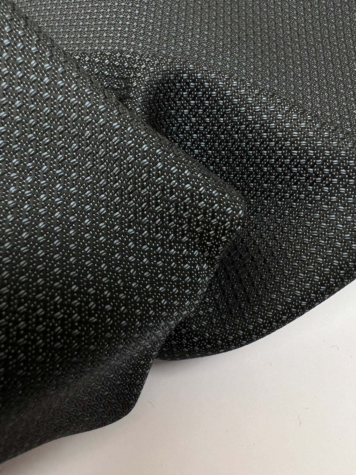 Cotton Wool Jacquard Gray Black Fabric