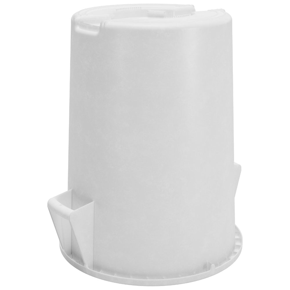 Carlisle Bronco White Round Waste Container, 55 Gallons