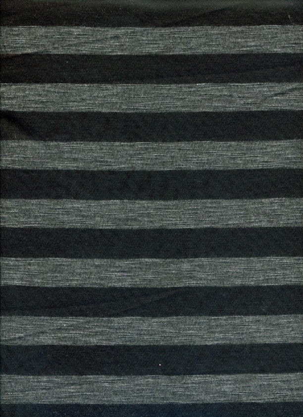 Stripe Knit Fabric Black