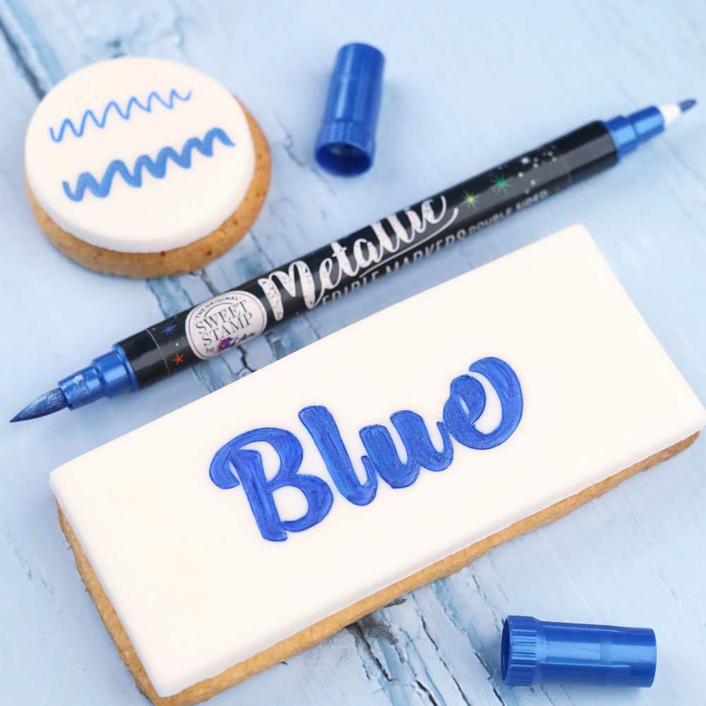 Sweet Stamp Blue Metallic Edible Marker
