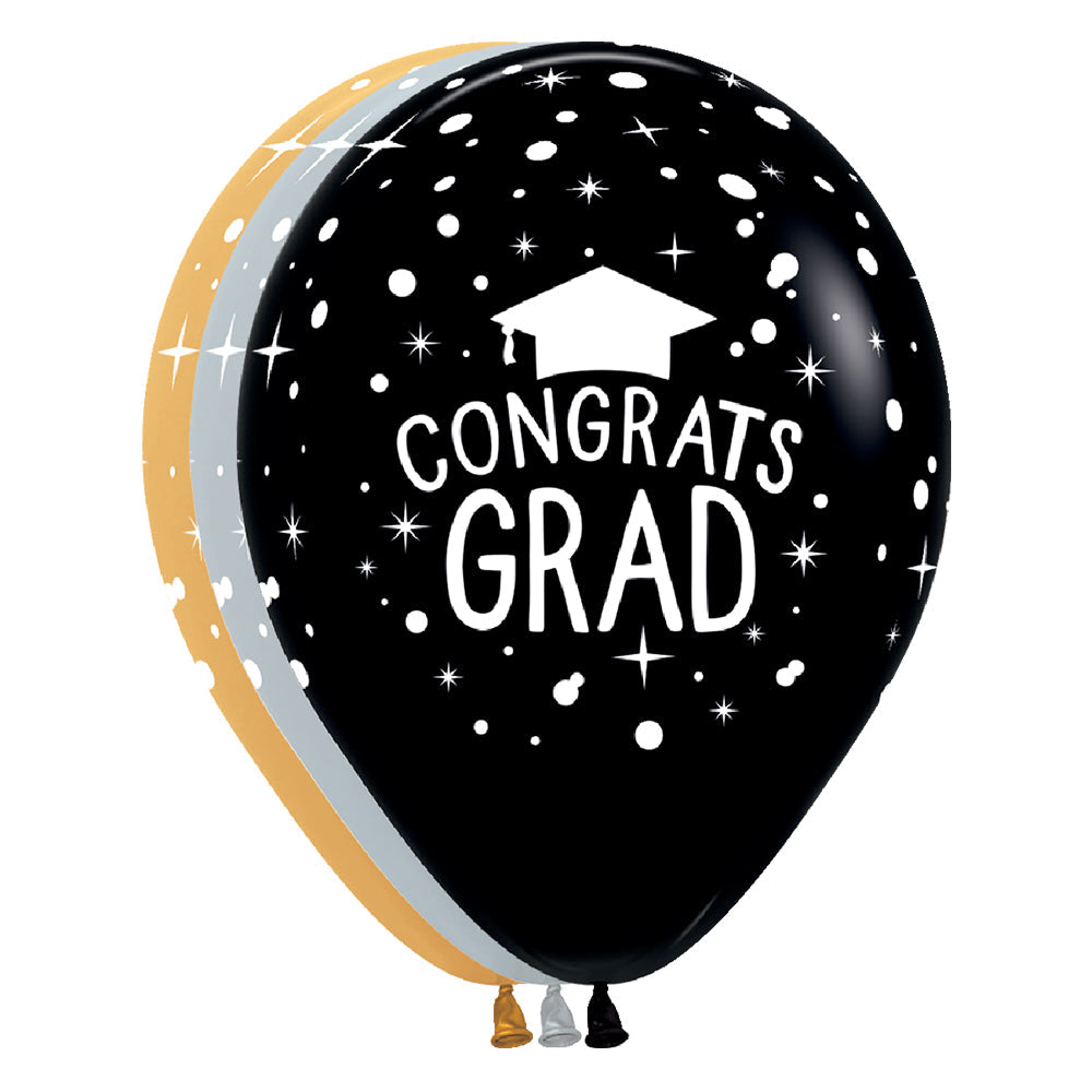 Graduation Latex Balloons 11 Inch Congrats Grad
