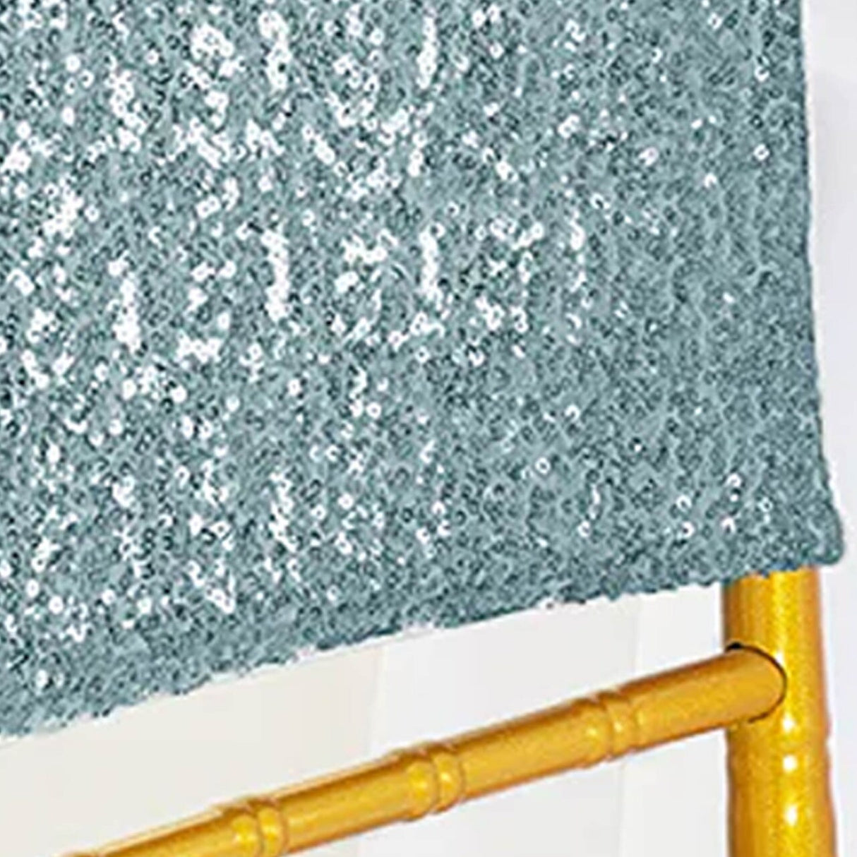 1 Piece Coral Sequin Spandex Chair Cap 13.5 inch by 10 inch Party Decor