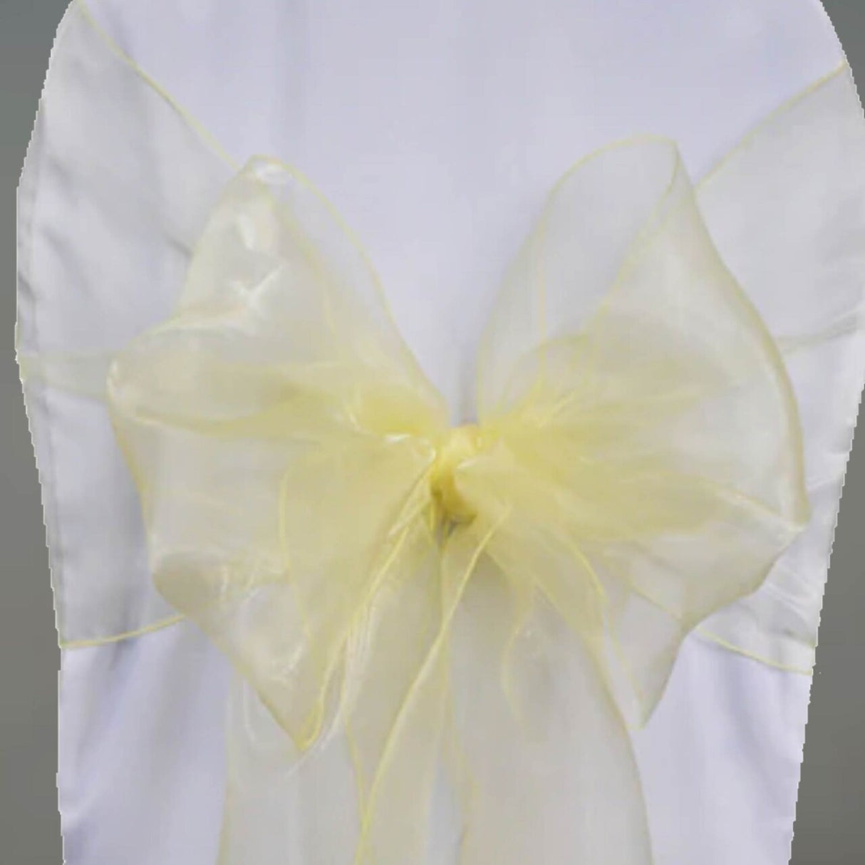 10 Pieces 12 by 116 inches Angle End Organza Chair Sashes Baby Maize