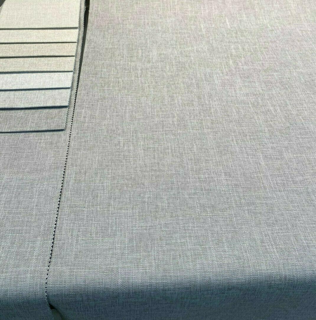 Motion Linen Blackout Polyester Fabric - Stone Gray, 55" Width (1 Yard)