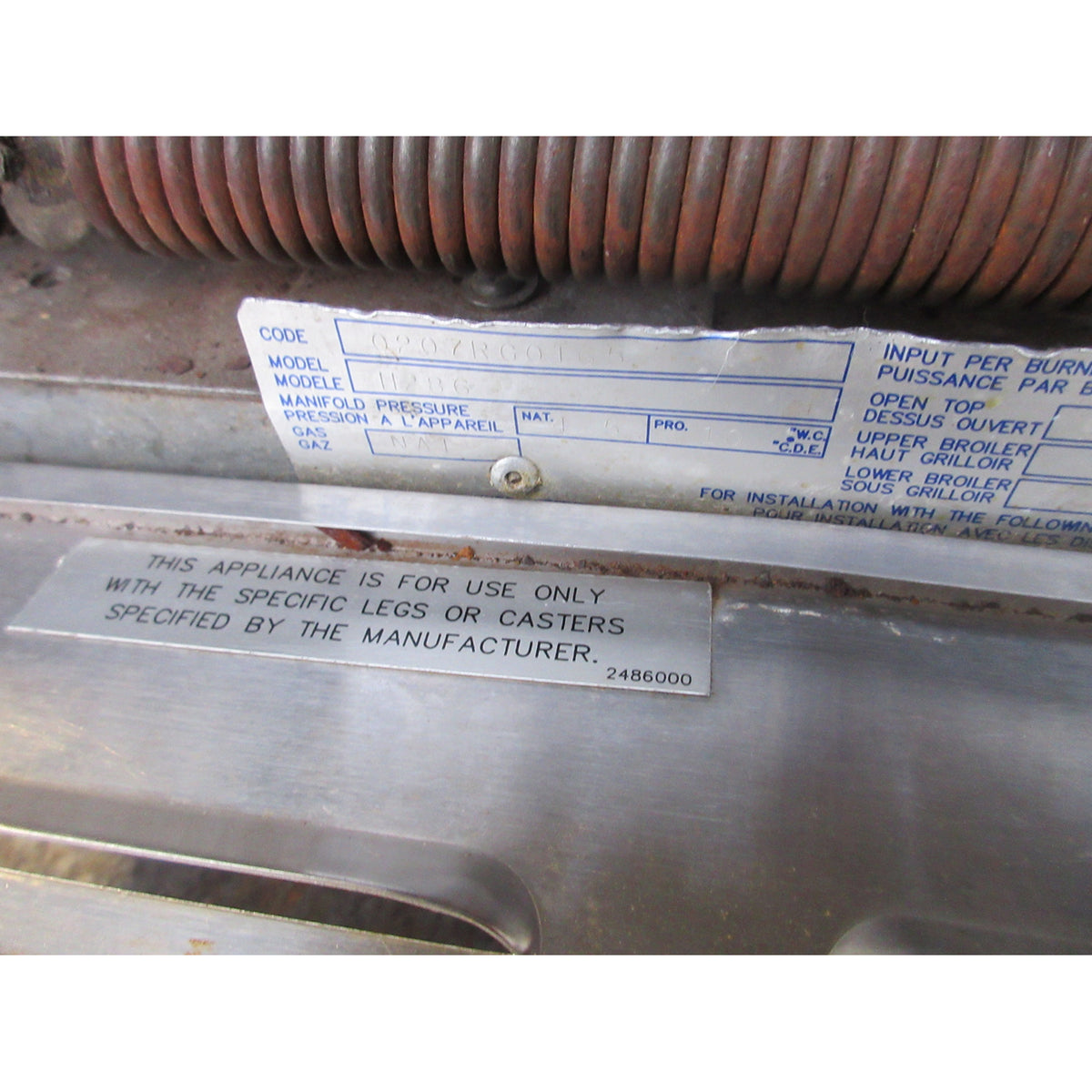 Garland H286 6 Burner Range, Used Excellent Condition