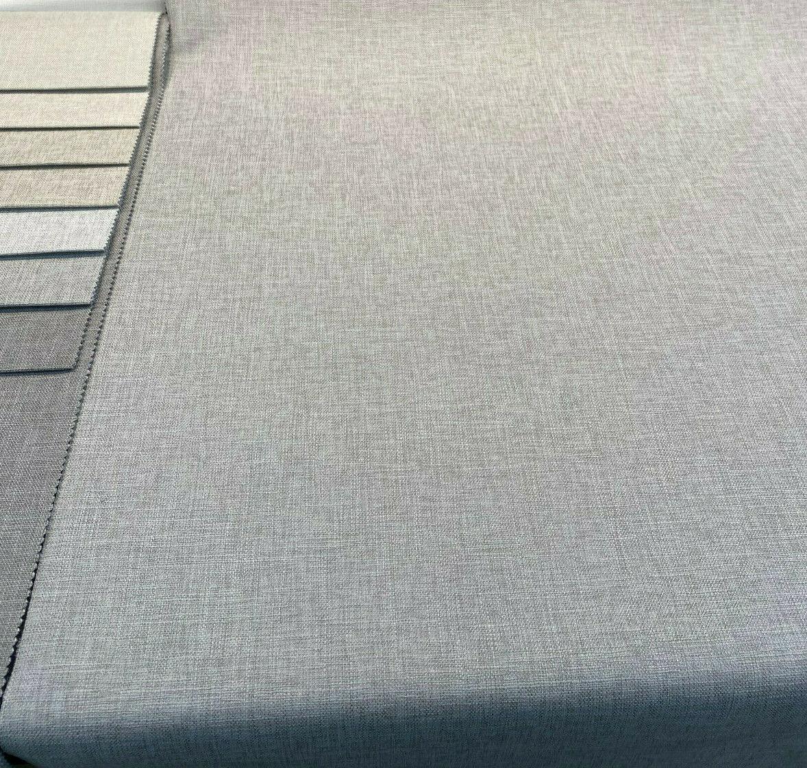 Motion Linen Blackout Polyester Fabric - Cloud Gray, 55" Width (1 Yard)