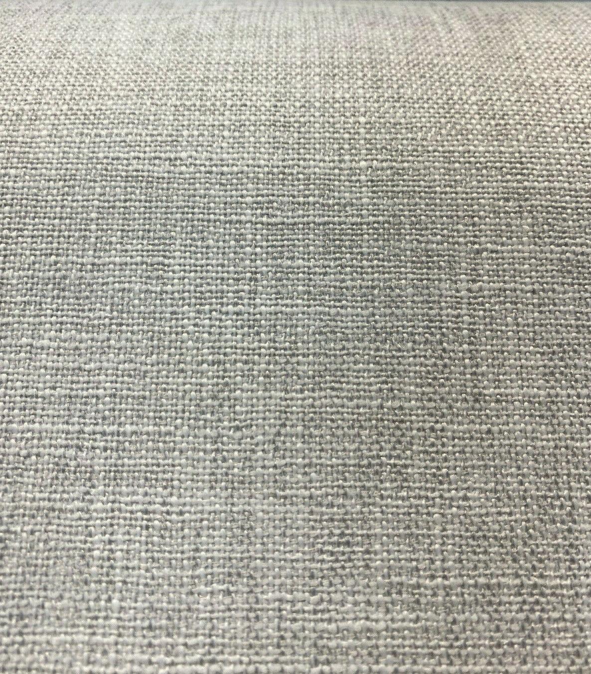 Motion Linen Blackout Polyester Fabric - Pebble Pumice White Gray Blend, 55" Length (1 Yard)