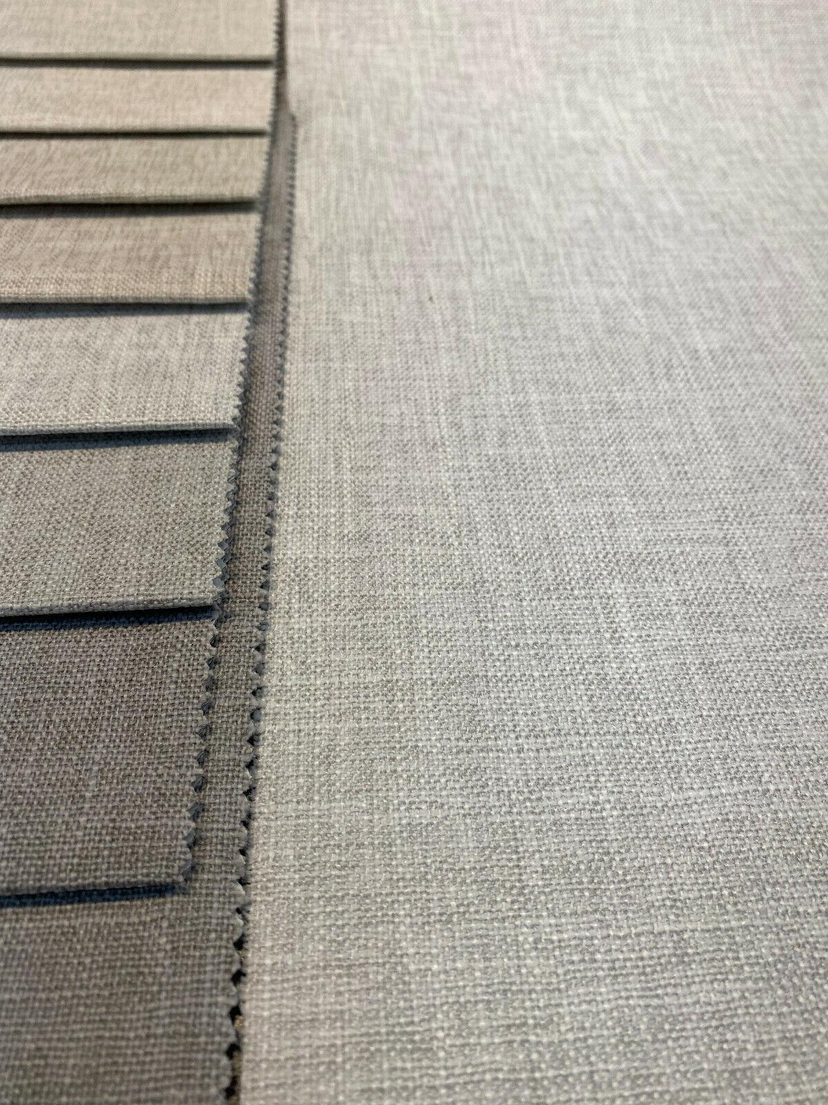 Motion Linen Blackout Polyester Fabric - Pebble Pumice White Gray Blend, 55" Length (1 Yard)