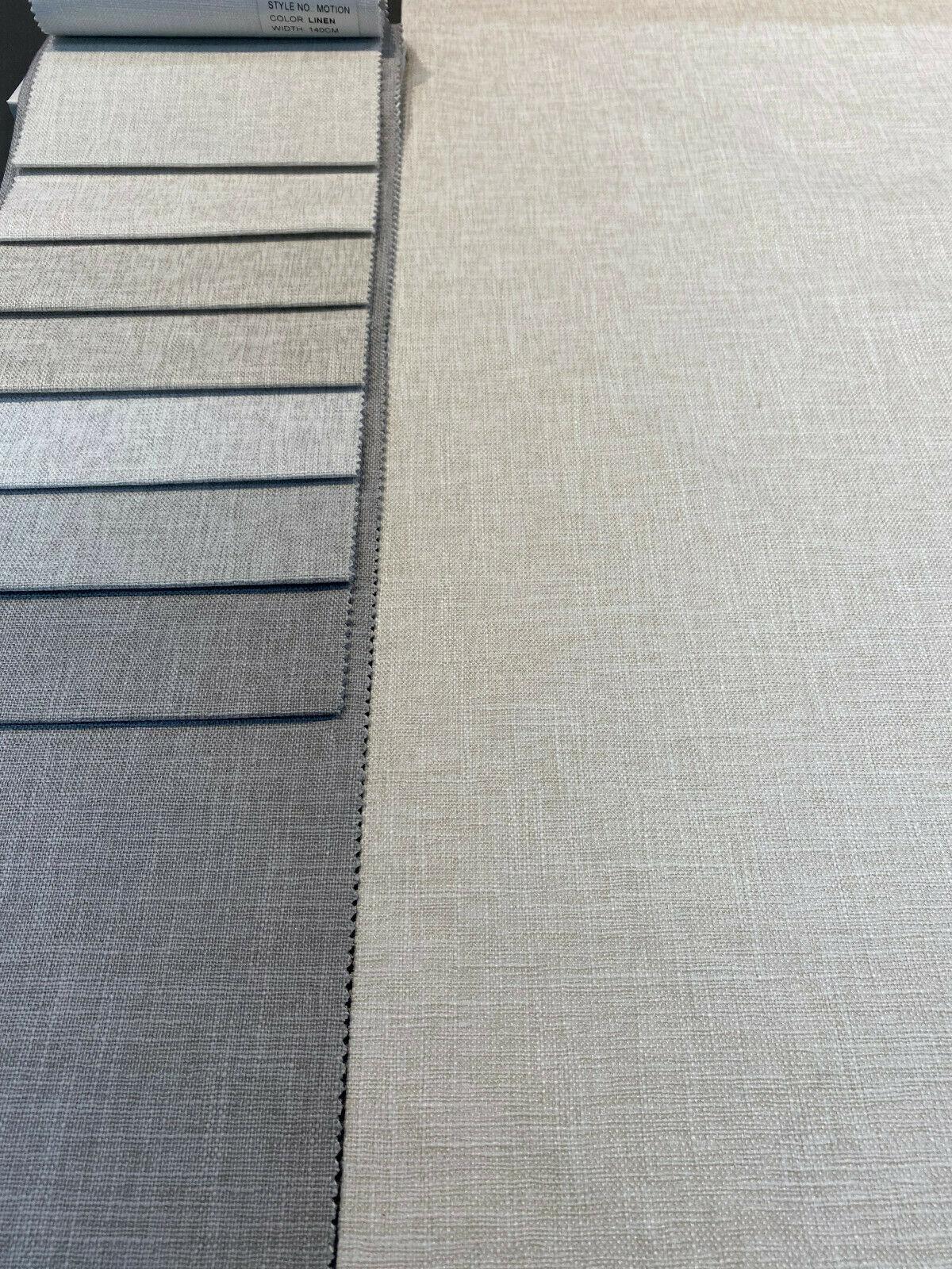 Motion Linen Blackout Polyester Fabric - Pebble Husk Cream, 55" Width (1 Yard)