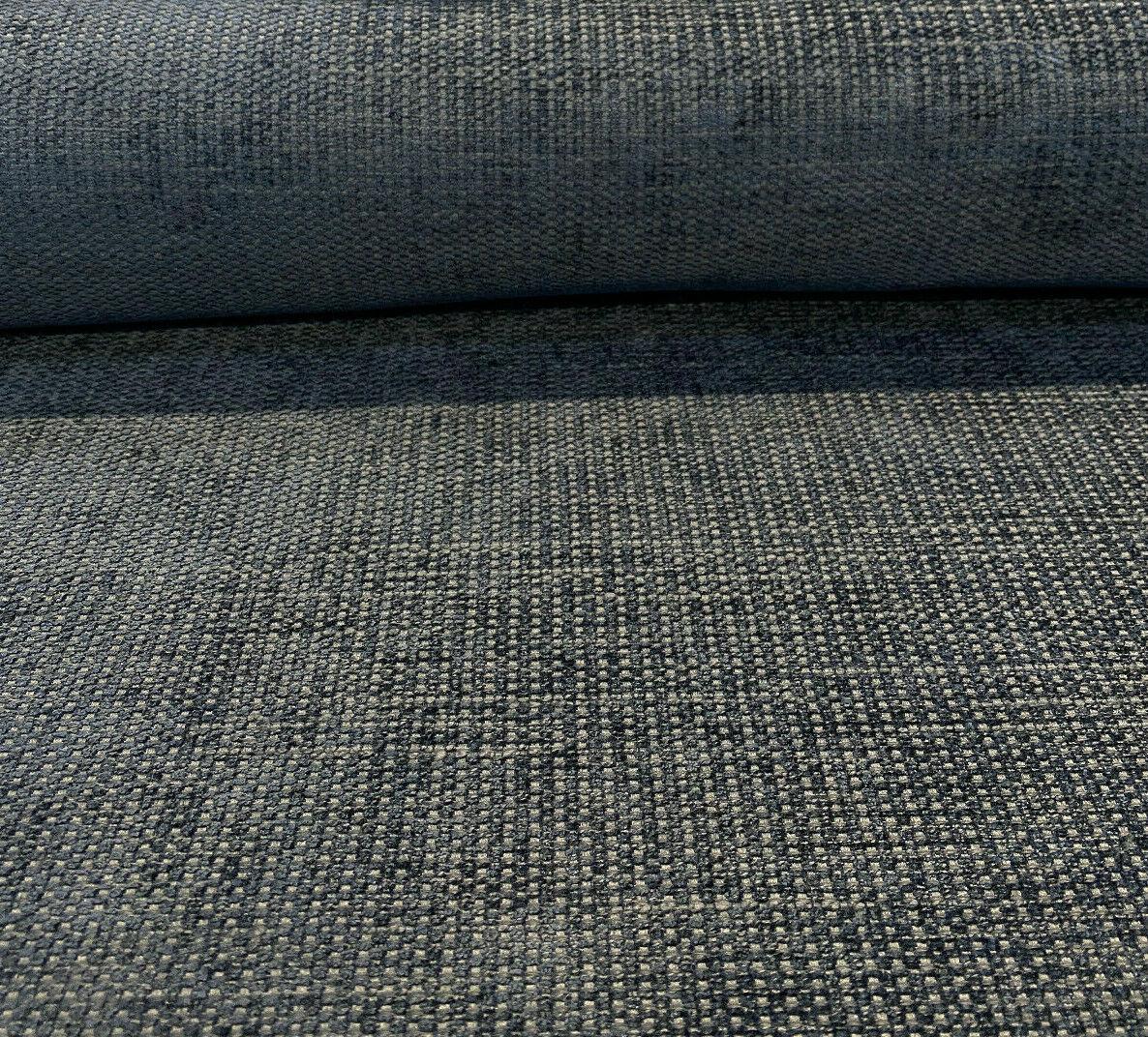 Etcetera Night Soft Chenille Upholstery Fabric - Ultra Marine Dark Blue Grey, 54" Width (1 Yard)
