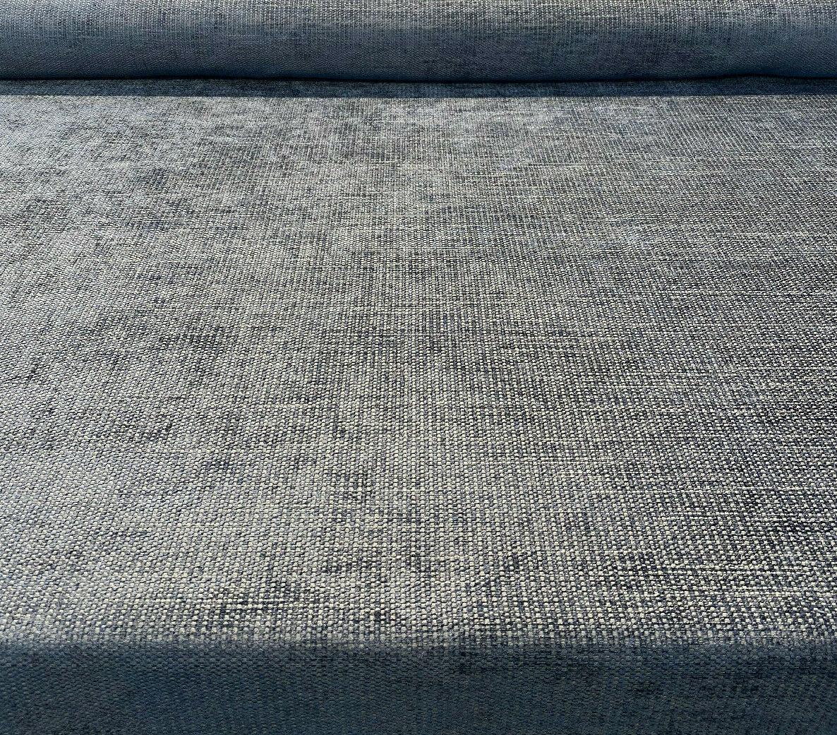 Etcetera Night Soft Chenille Upholstery Fabric - Ultra Marine Dark Blue Grey, 54" Width (1 Yard)