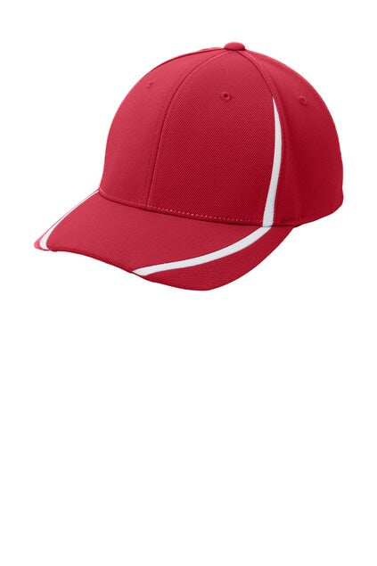Sport-Tek® Flexfit® Performance Colorblock Cap Structured Mid Profile Moisture Wicking Stretch Fit