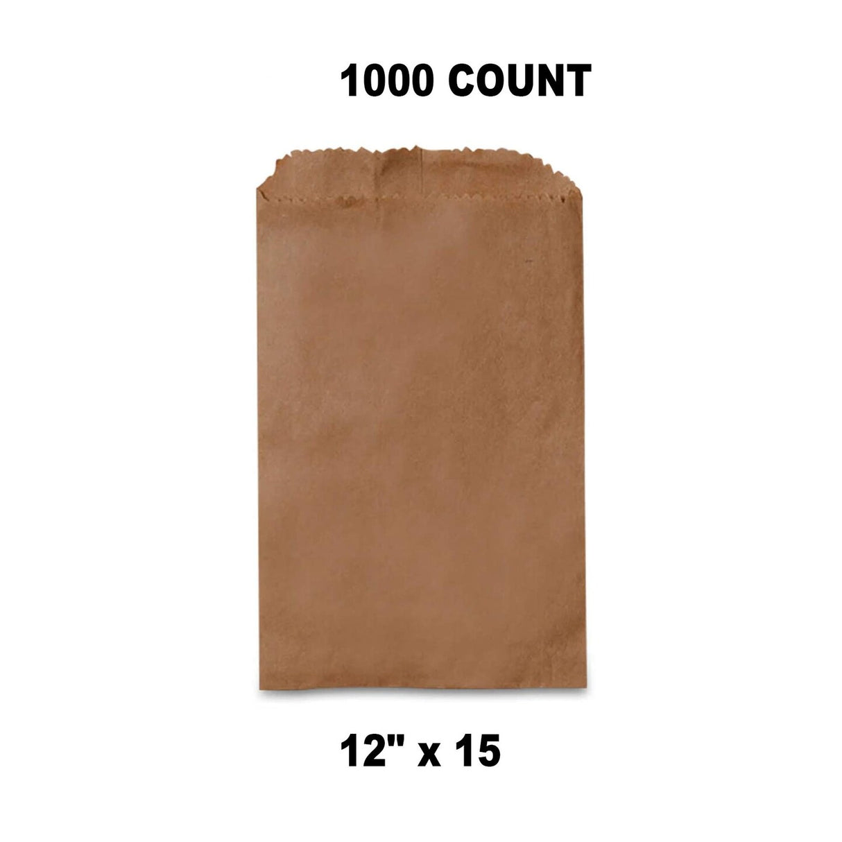 Flat Kraft Paper Bags 12" x 15"