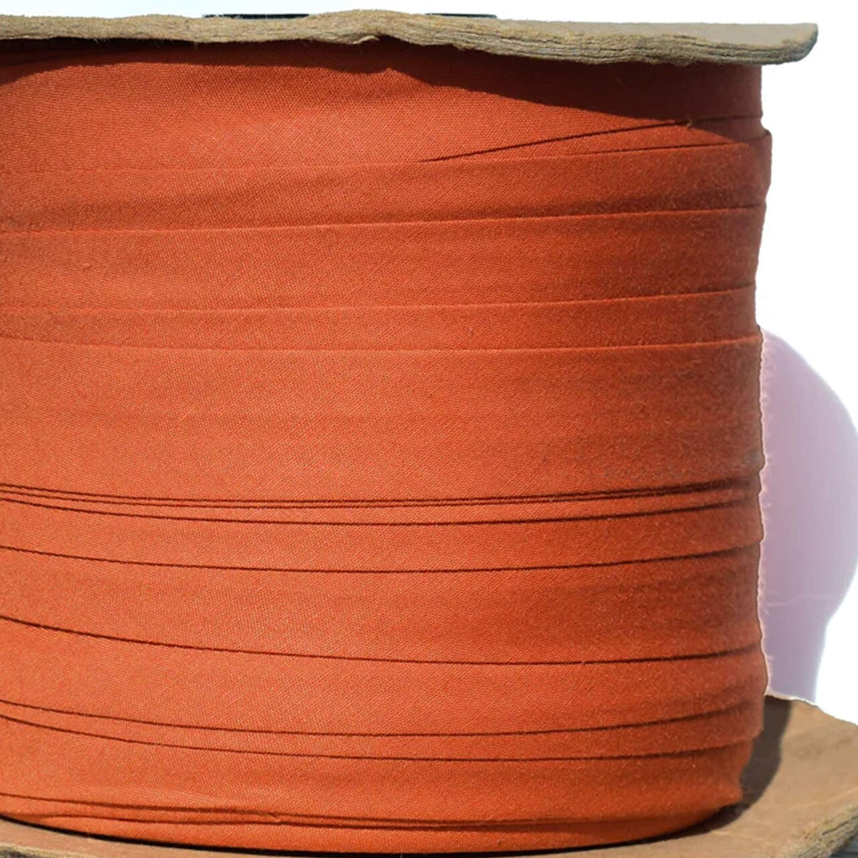 5 Yards Rust Orange Bias Tape Polycotton Three Quarter Inch for Binding and Crafting