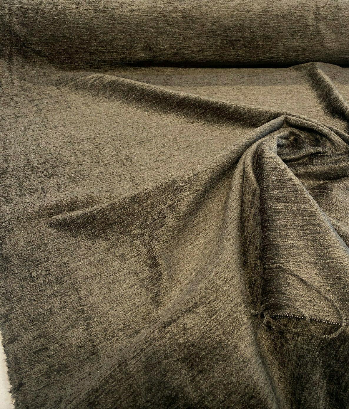 Soft Cuddle Chenille Acrylic Polyester Fabric - Espresso Brown Cuddle Pattern, 54" Width (1 Yard)