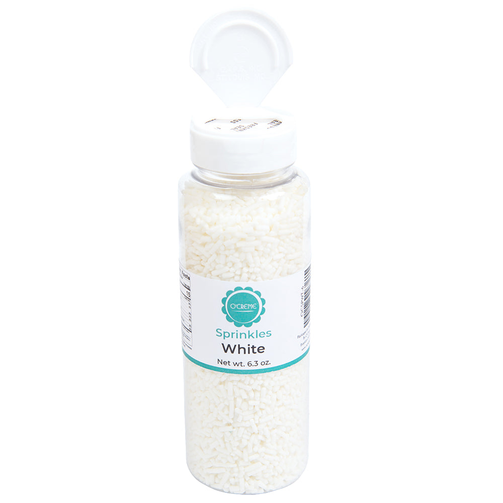 O'Creme White Sprinkles, 6.3 oz.