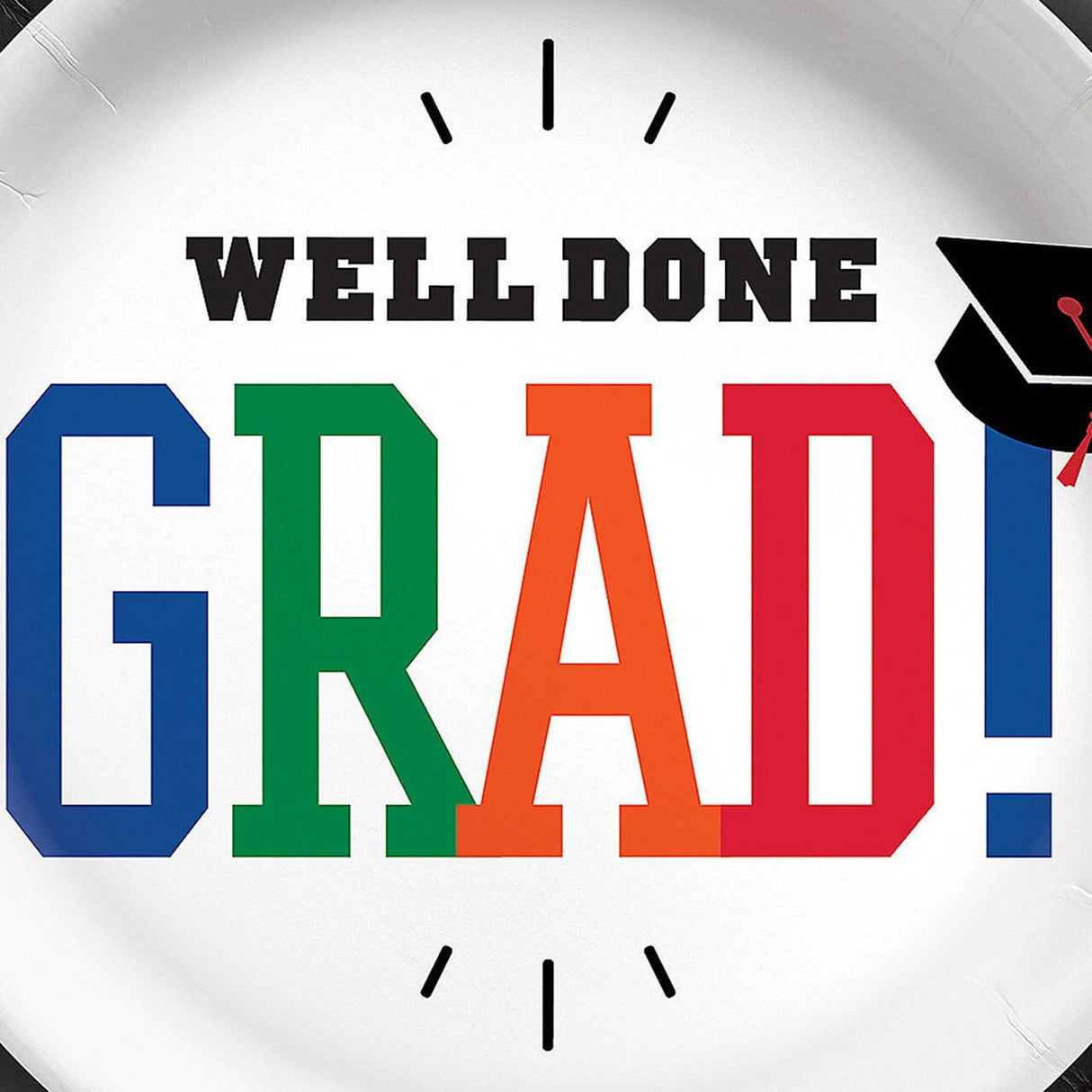 6 3/4" Bulk 50 Ct. Well Done Grad Round Disposable Paper Dessert Plates