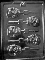 Scary Skull Lollipop Chocolate Mold - LPH121