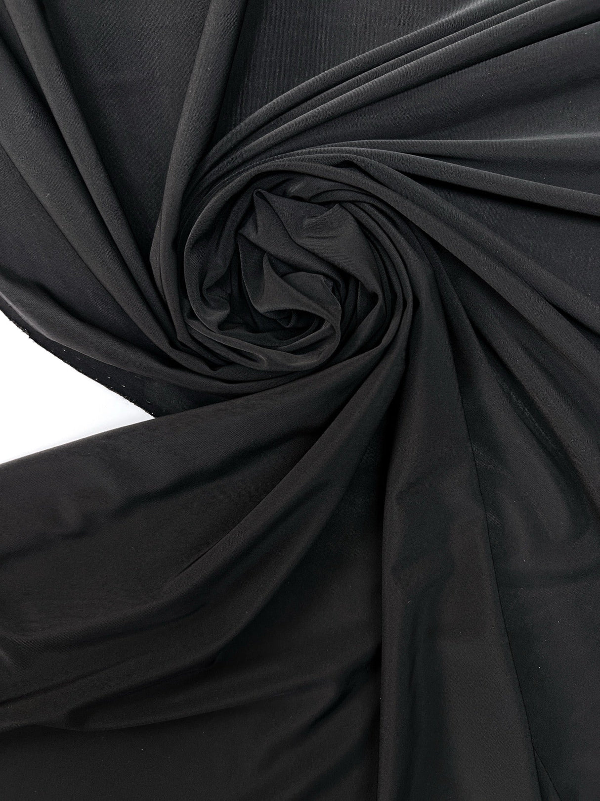 Black Polyamide Elastane Knitted Fabric