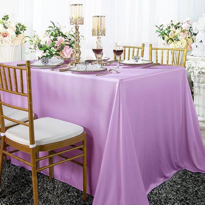 Wrinkle-Free Scuba Rectangular Tablecloth Seamless for Event