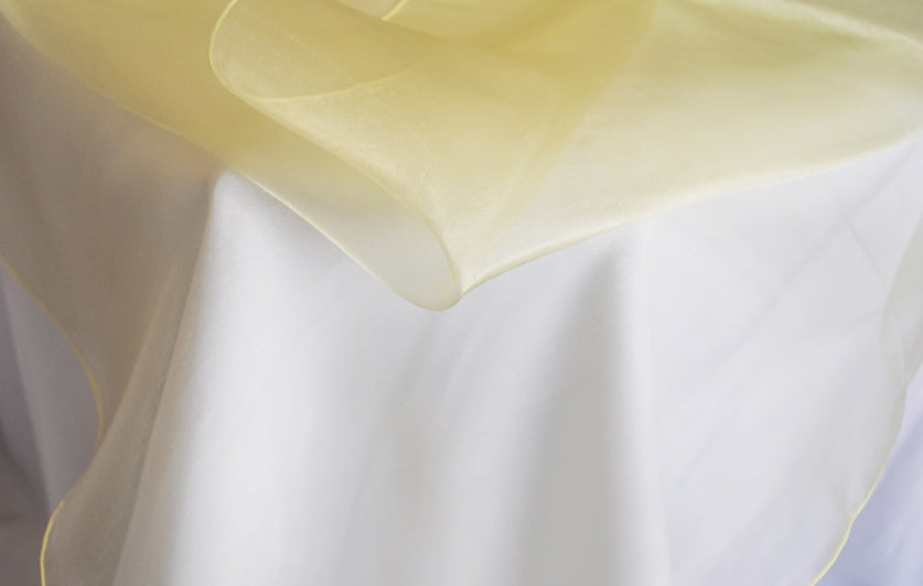 Organza Table Overlay 54x108 Rectangular Baby Maize