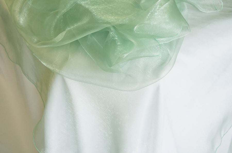 Rectangular Organza Table Overlay Sheer Elegant Linen