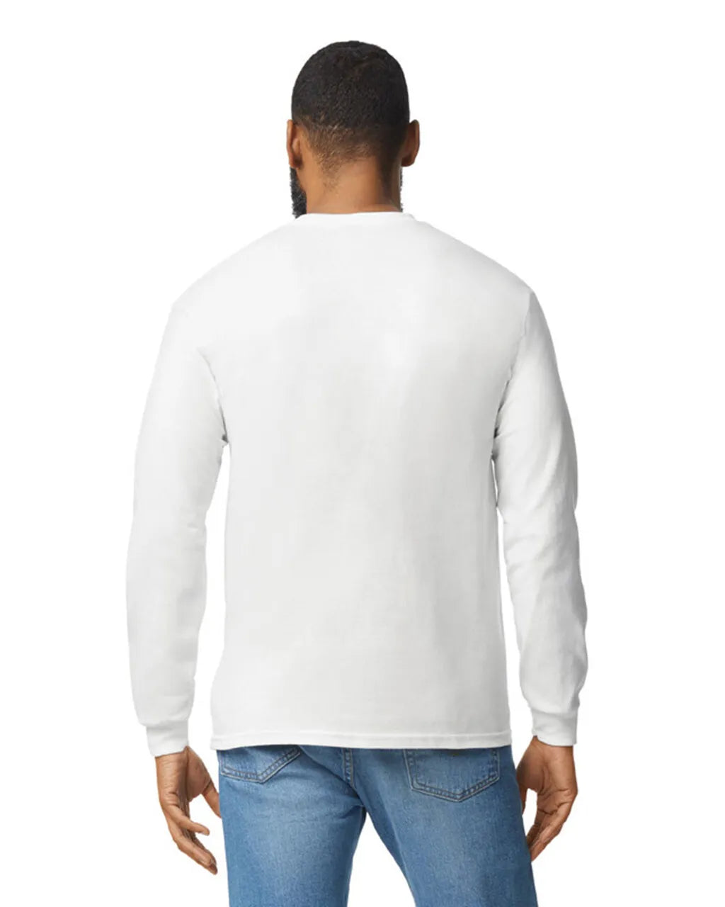 Gildan 5400 Long Sleeve Cotton Fabric - White, Long Sleeve, Classic Fit (1 Piece)