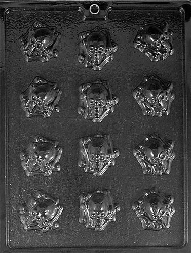 Bite Size Skull with Crossbones Chocolate Mold - LPH162