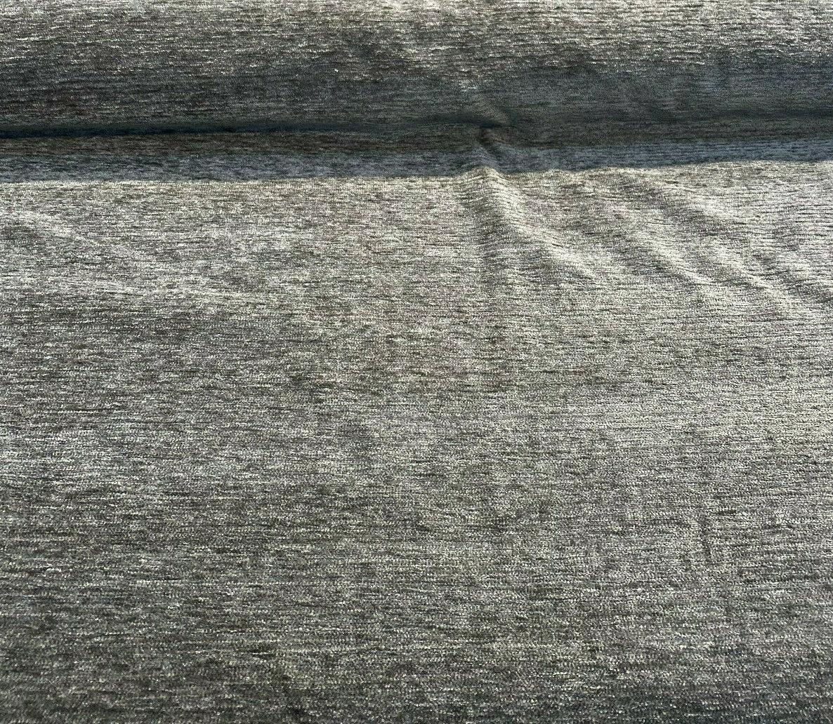 Soft Cuddle Chenille Upholstery Fabric - Metal Gray Cuddle, 54" Width (1 Yard)