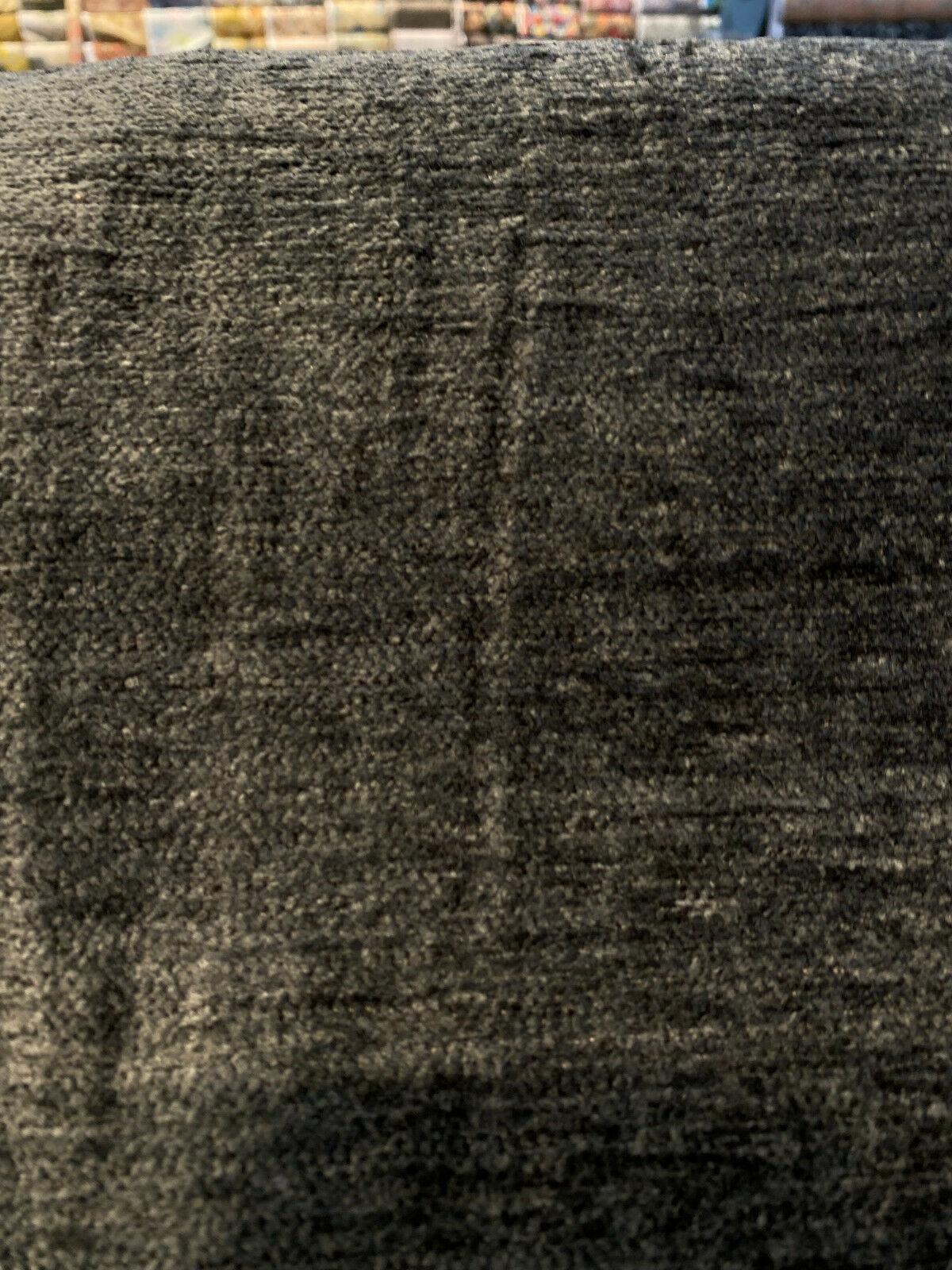 Soft Cuddle Phantom Chenille Chenille Fabric - Phantom Black Gray Mix, Cuddle Pattern, 54" Width (1 Yard)
