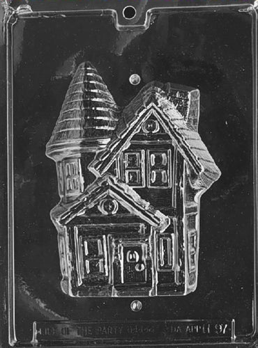 3D Haunted House Chocolate Mold - Back - LPH097B