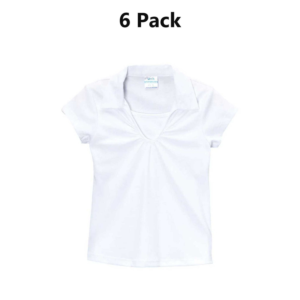 Girl's Uniform V Neck Collar Shirt